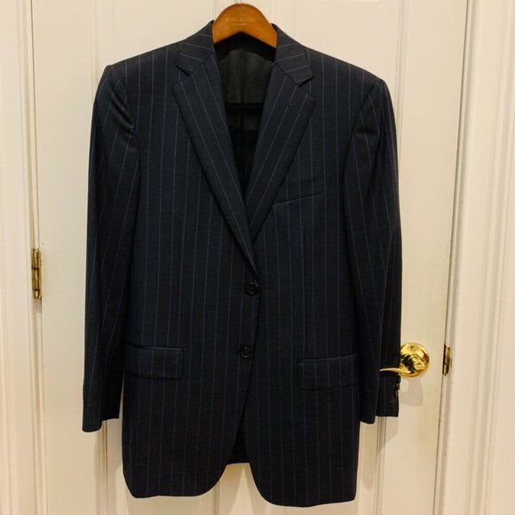 Ermenegildo Zegna Su Misura Men's Navy Blue Suit 48R  $9,895 - Picture 1 of 16